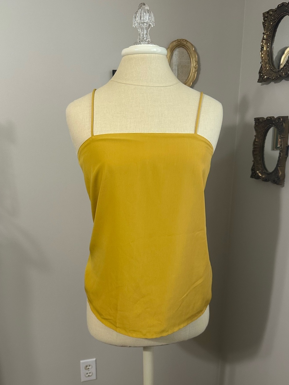 Scotch & Soda Mustard Yellow Spaghetti Strap Cami